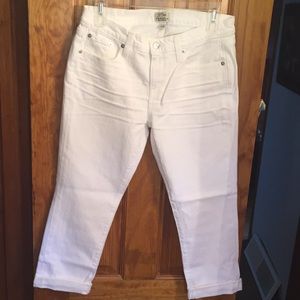 Jcrew white boyfriend jeans